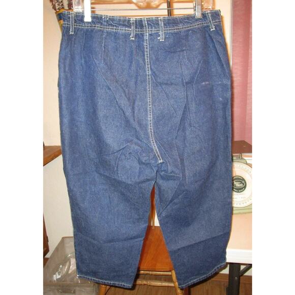 Vtg Route 66 Dark Wash Blue Denim Capri Jeans 15/16 Baggy High Rise Indie Y2K - Picture 6 of 6